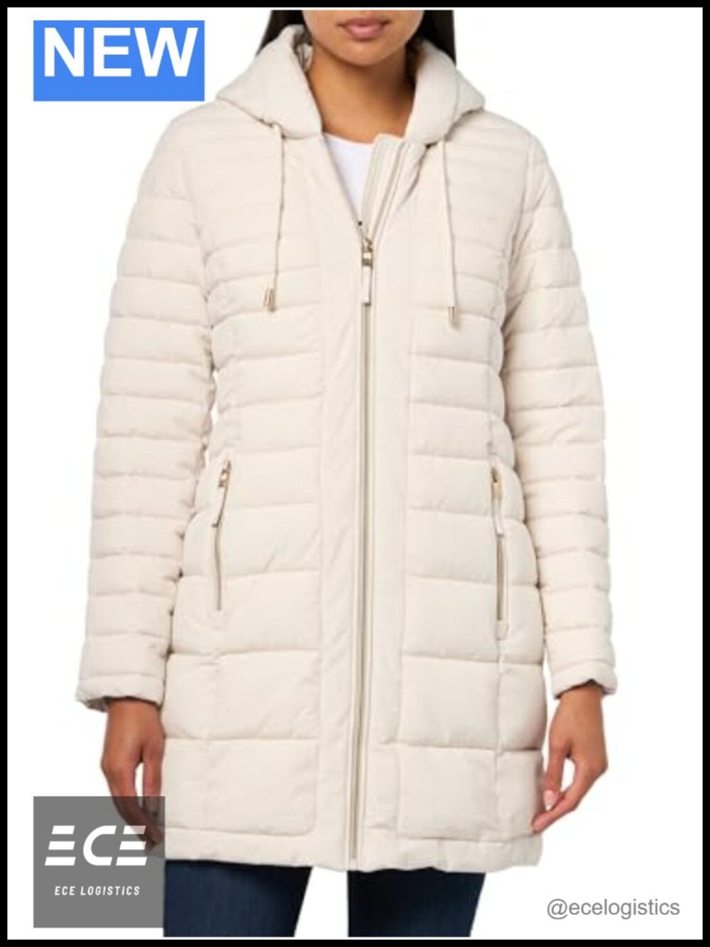 Tommy Hilfiger Women's 3/4 Zip Packable Jacket Quilted Lightweight Casual